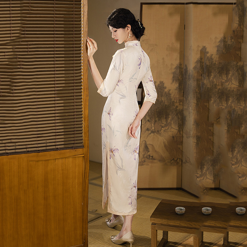 National trend cheongsam for women, Republic of China couple battle robes, Mongolian robes, slimming design sense pic 24
