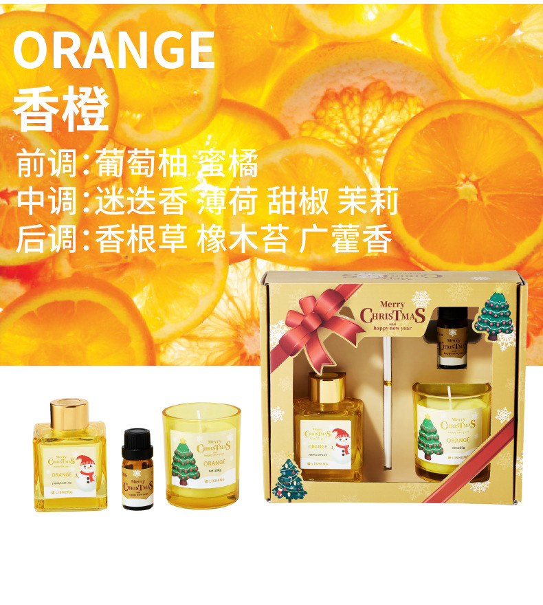 亚马逊temu跨境无火香薰液体OEM小批量打样贴牌香氛圣诞节礼盒详情9