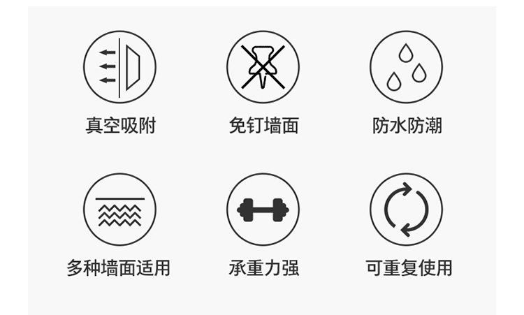 多功能白色吸盘皂液器厨房浴室洗手液瓶简约防滑便捷收纳详情4
