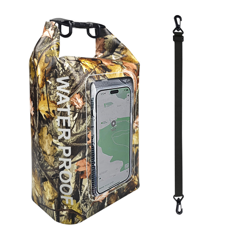 亚马逊新品2L防水包户外斜跨包二合一手机防水袋PVC游泳防水包详情37