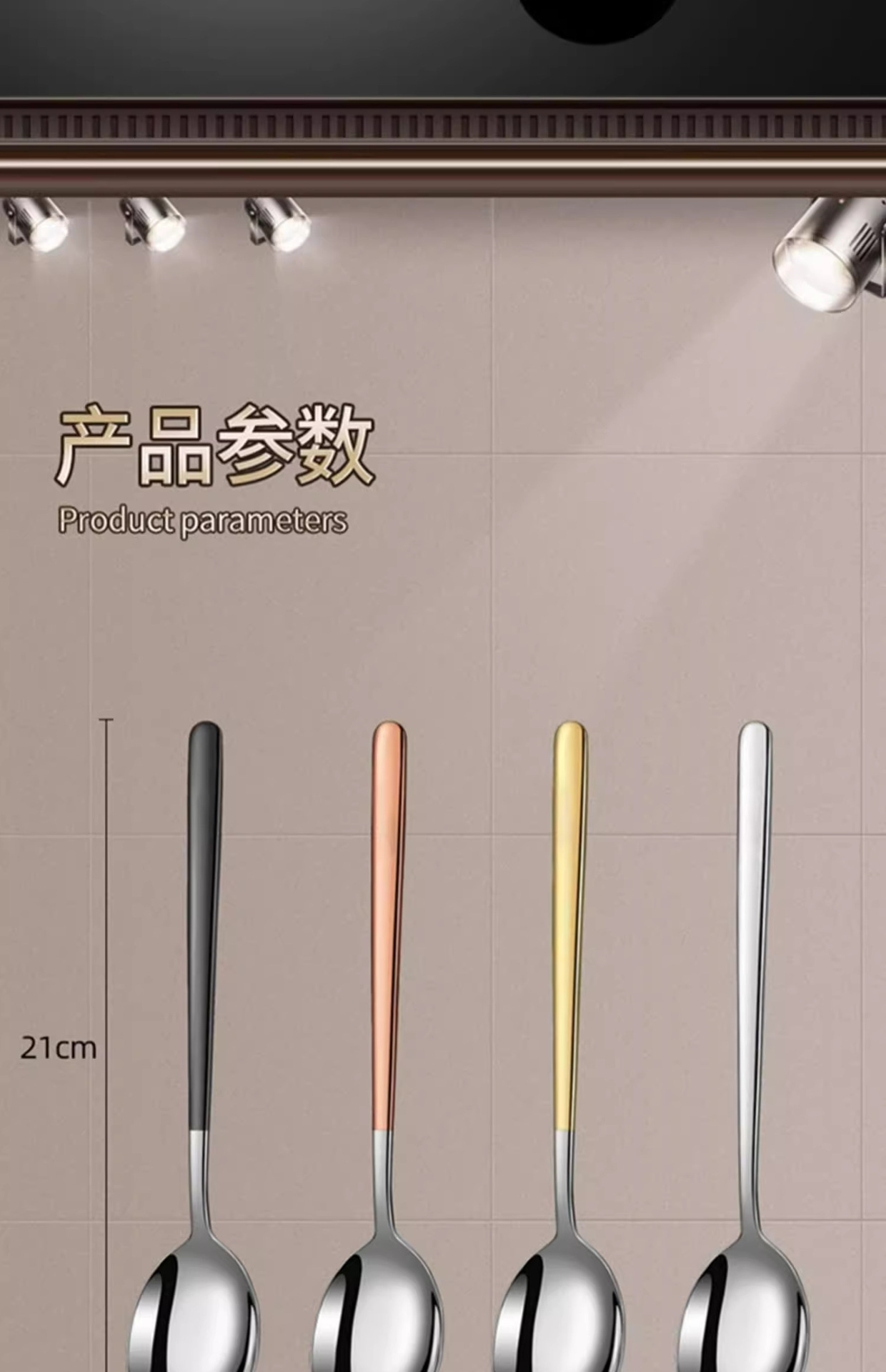 Stainless steel spoons, food-grade long handle, suitable for household and adult use, kitchen rice spoons, soup spoons, high appearance level, small spoons pic 17