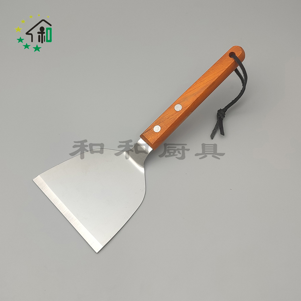 不锈钢披萨铲子牛排铲煎铲料理铁板烧煎饼手抓饼工具生煎铁铲厨具详情7