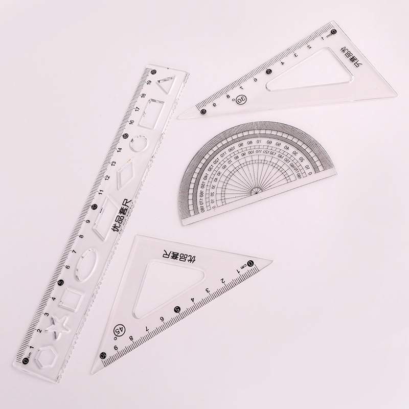 Cartoon ruler set, four-piece set for students, 20cm soft and straight ruler set, cute learning supplies for primary school students, stationery wholesale pic 8