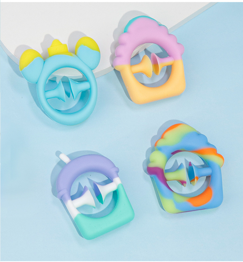 跨境新款硅胶吸盘握力器手指按压康复健身器材儿童解压拉力训练器小摆件详情13