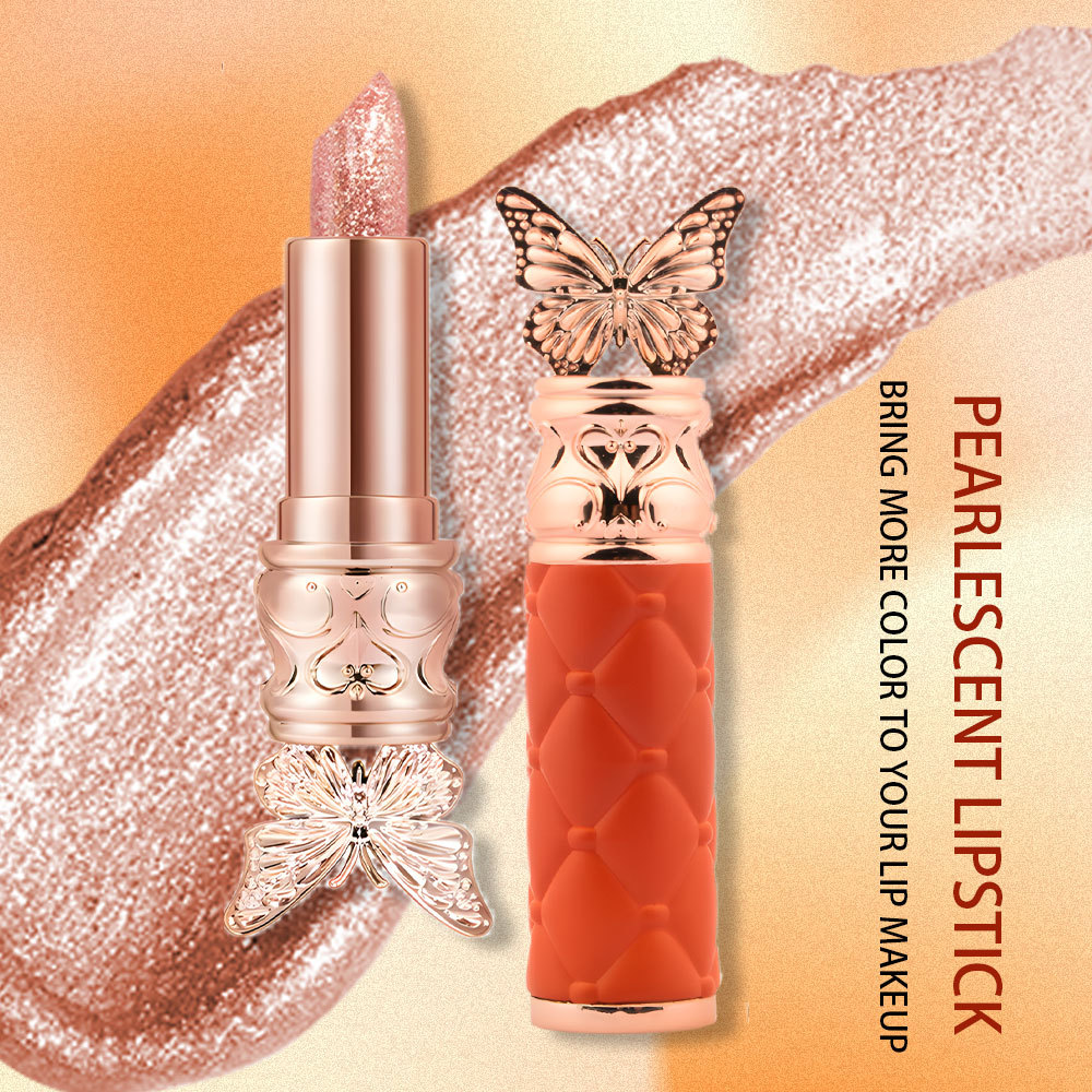 【 Cross-border Exclusive 】QICIY Butterfly Three-Color Temperature-Changing Lipstick Moisturizing, Anti-Cracking and Color-changing Lipstick Wholesale pic 6