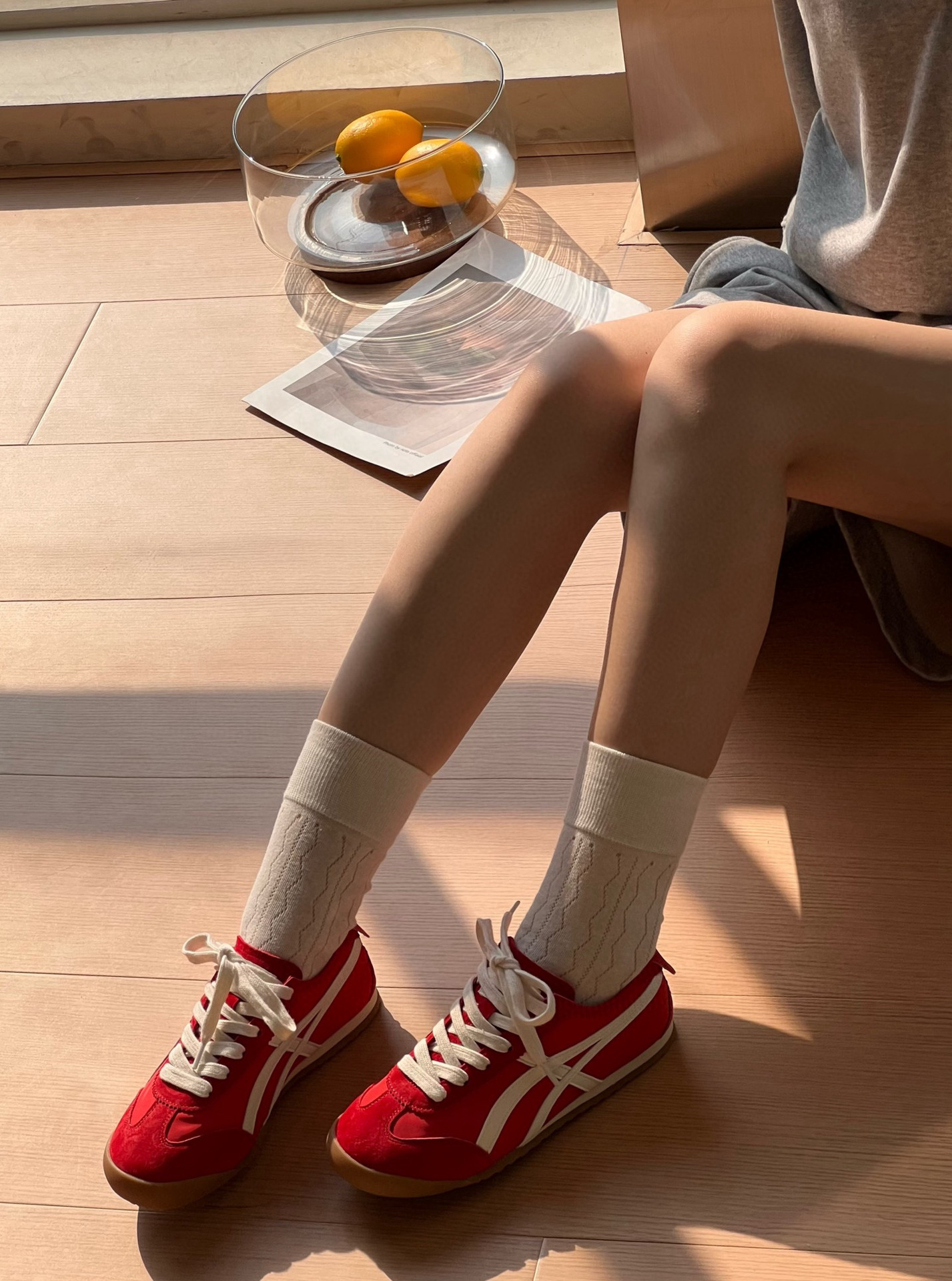 Leather retro red De Xun shoes for women, 2025 new style American flat sports Forrest Gump casual shoes, cowhide white sneakers pic 9