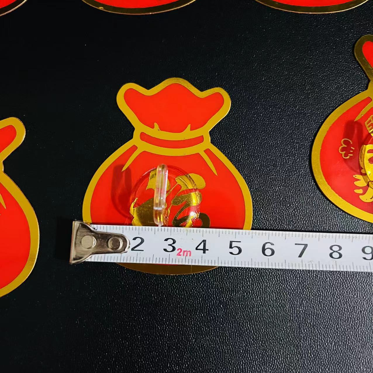 【1-8 Zones 】 Lucky Bag - Sticky Hook 100/ Bag 6000/ box Lucky Bag Sticky Hook, Festive multi-functional red Sheet Sticky hook, no Drilling Sticky hook, Fu character get rich quickly 1 yuan wholesale hook, traceless hook, hook sticky hook pic 1