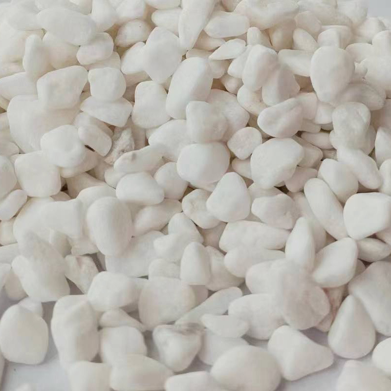 白色抛光鹅卵石 园林景观铺路工程石 自然白雨花石 滚磨石子详情4