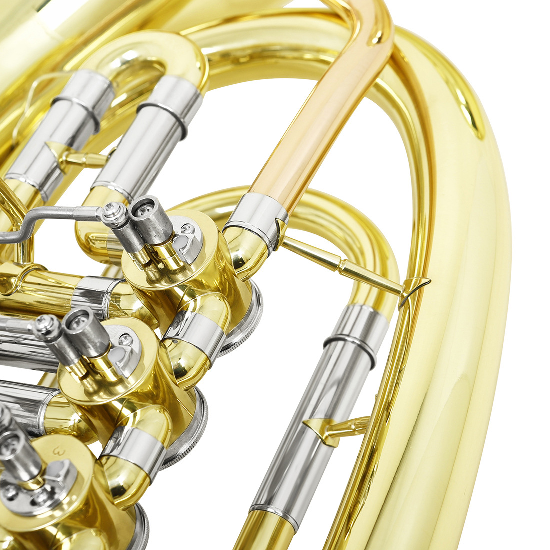 Wholesale of SLADE phosphor bronze four-key flat keyboard bass horn, school band horn, brass instruments, 4-key flat keyboard horn, large holding horn pic 18