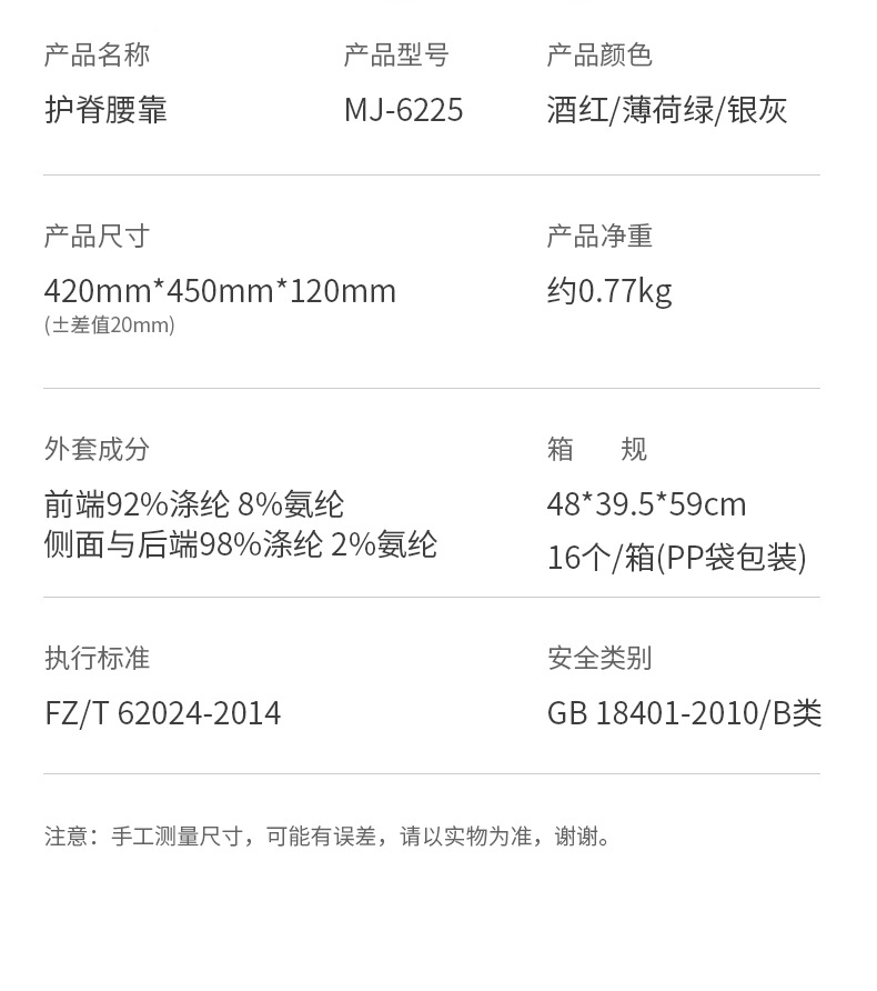 跨境腰靠办公室记忆棉久坐护腰腰垫现货批发靠枕腰枕靠垫腰部支撑详情14