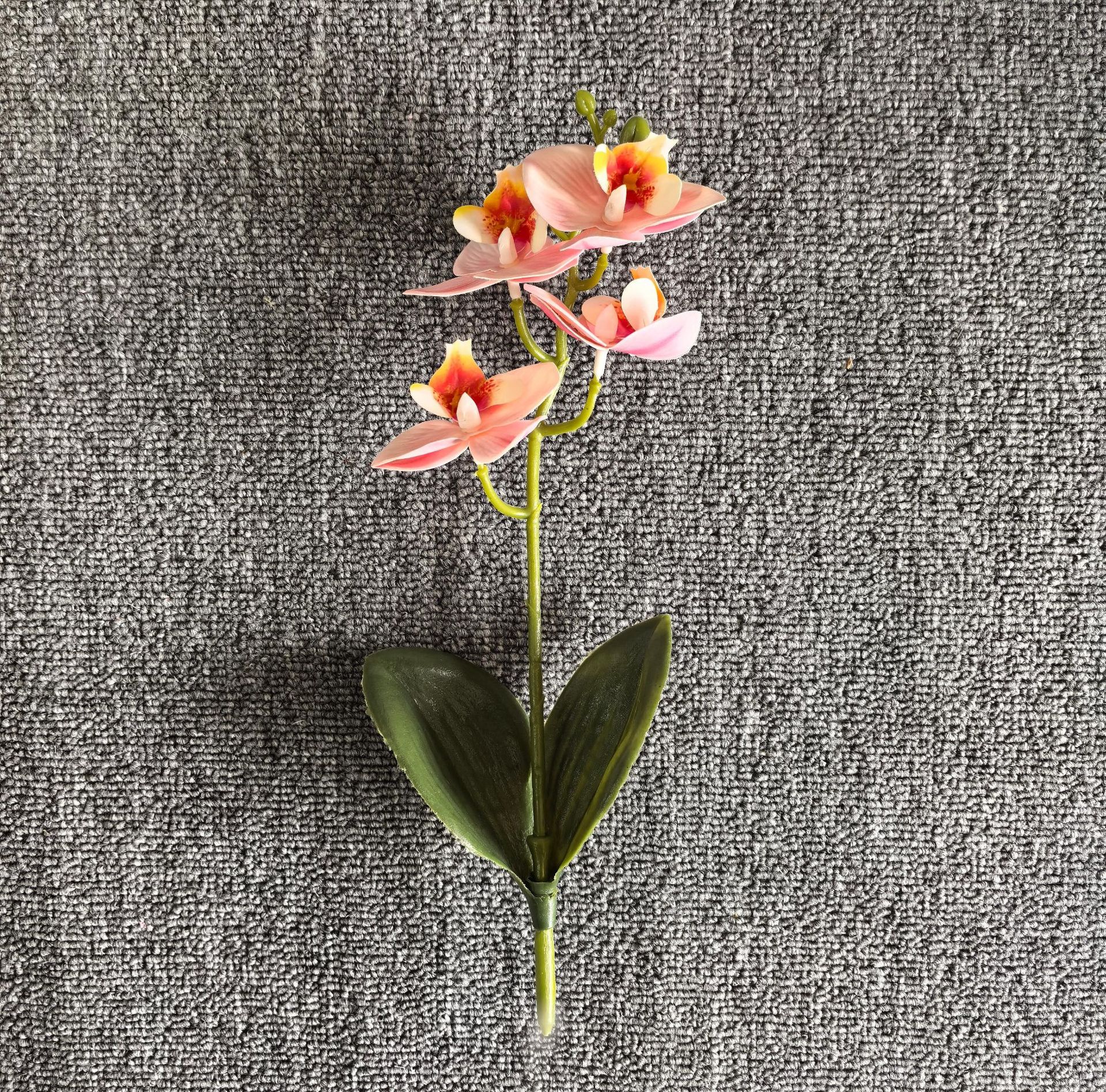 蝴蝶兰仿真花杆4头9头塑料插花植物花枝配件办公文化园艺装饰详情26