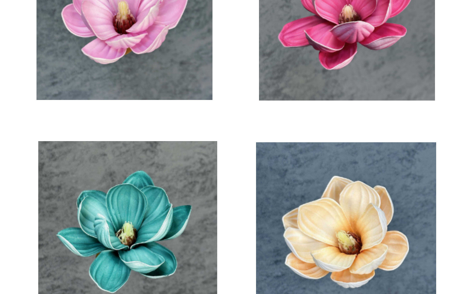 跨境仿真花EVA玉兰花头13cm手感头饰木棉花布置装饰假花摆件批发详情13