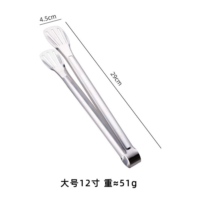 不锈钢三线食品夹烧烤煎饼面包牛排夹家用厨房食物夹烘焙烤肉夹子详情13