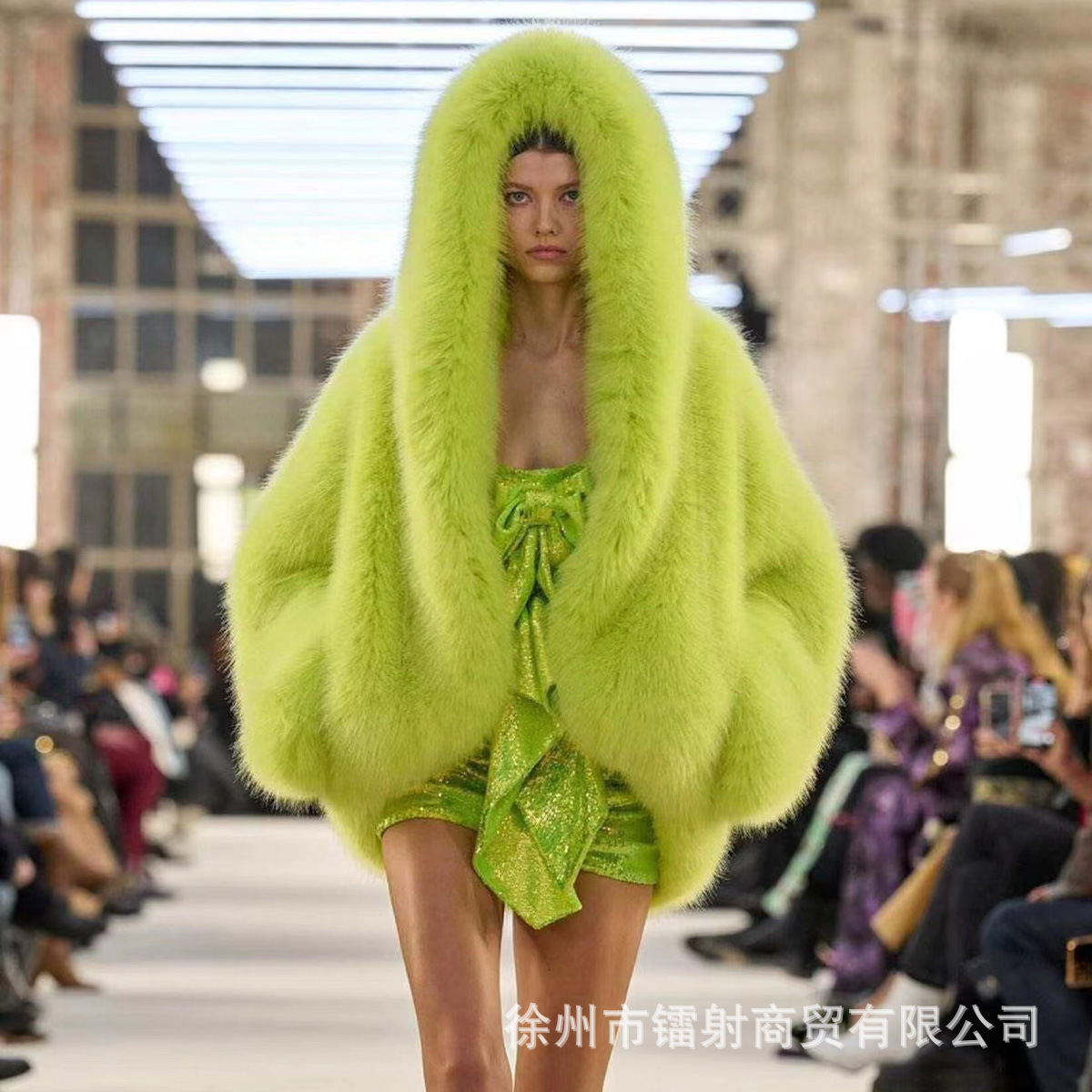 2023新款街头狐狸毛外套女潮人造皮毛秋冬加厚海宁时尚皮草外套女详情1