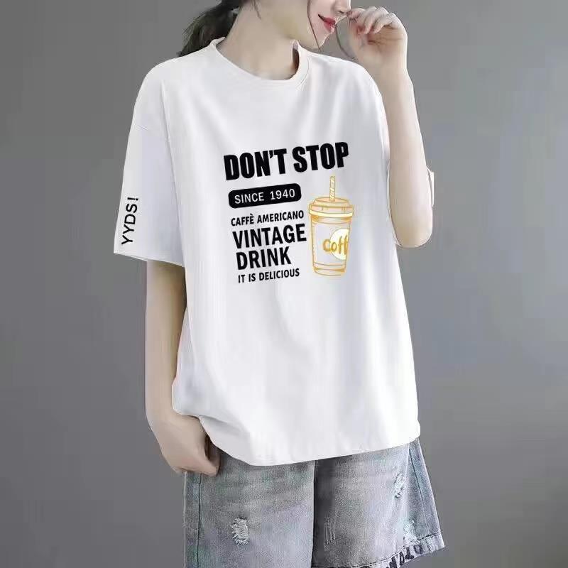 清仓捡漏~尾单大牌剪标专柜撤回外贸大码女装短袖中长款印花t恤女详情21