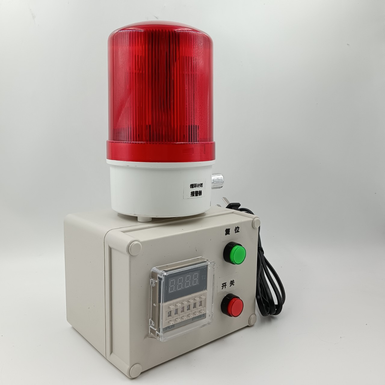 定时间报警器计时报警器工业机器设备工作提醒循环声光报警器220v详情3