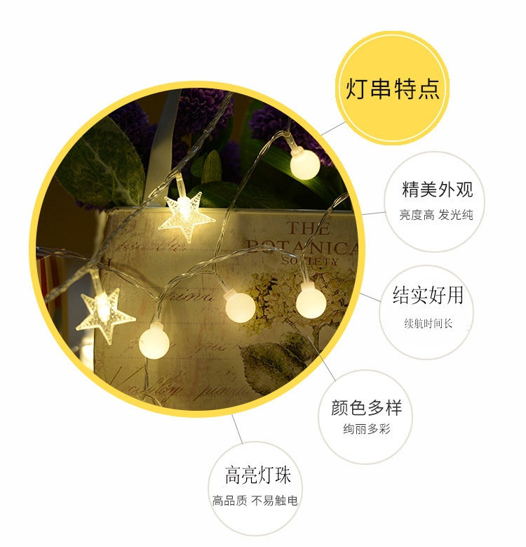 led lights, star lights, decorative atmosphere lights, Christmas copper wire lights, LED light strings, small lights, flower bouquets, camping bulb light strings pic 13