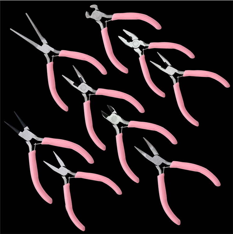 Pointed-nose pliers, double round pliers, diagonal pliers, elbow pliers, pointed-nose pliers, steel pliers, handcrafted diy jewelry tool pliers pic 7