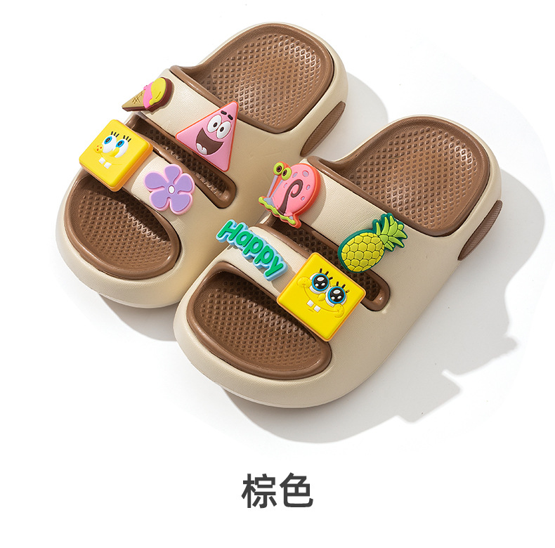 海绵宝宝童鞋儿童拖鞋男童女童浴室鞋子居家2025夏季新款卡通凉拖详情13