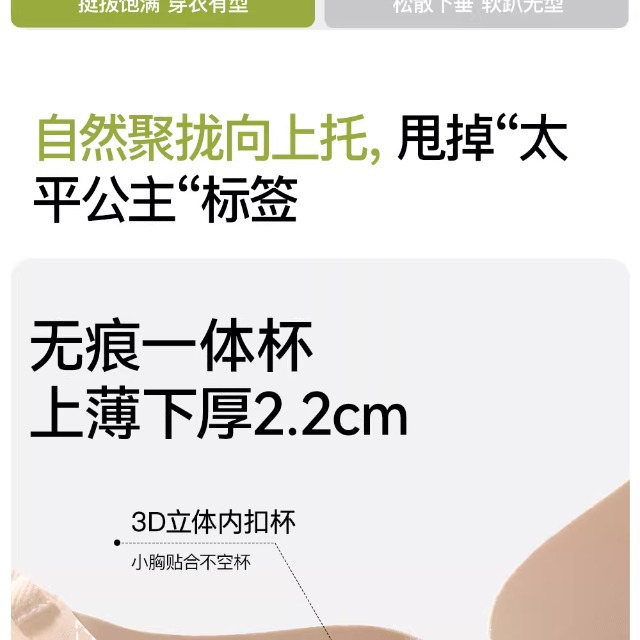 原版无痕内衣女士小胸聚拢显大收副乳提拉防下垂美背一体式文胸罩详情11