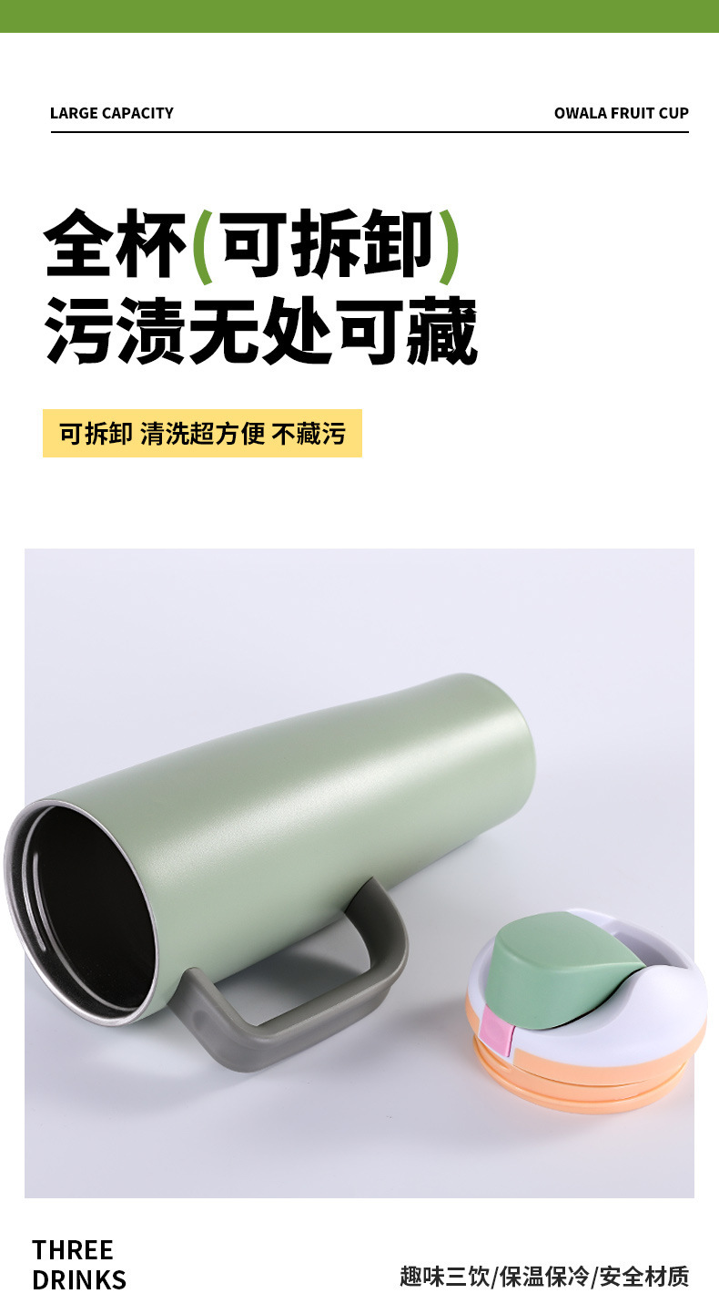 跨境Owala40oz保温杯双饮水杯大容量手柄不锈钢运动水杯吸管杯详情10