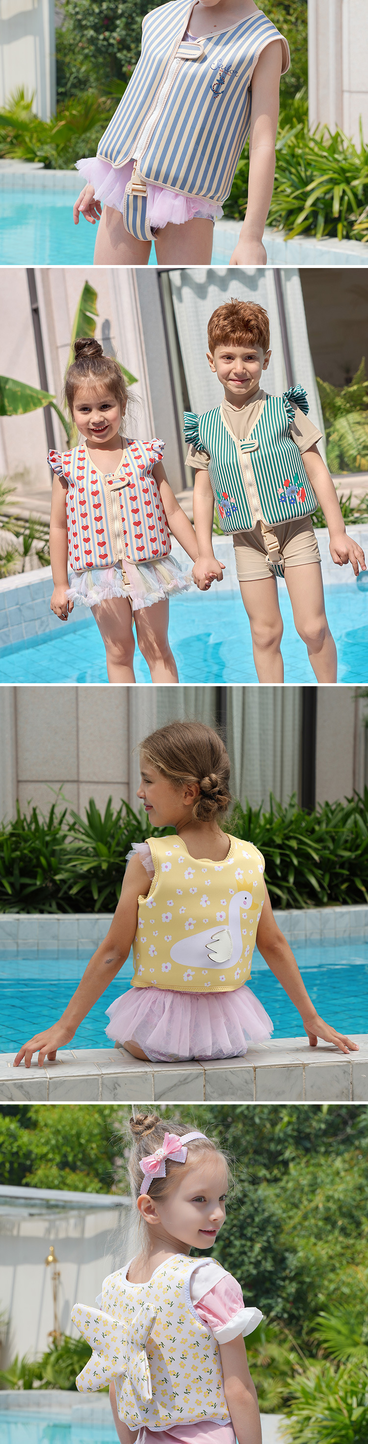 免充气浮力衣 宝宝辅助救生衣卡通印花浮力救生衣 儿童游泳圈水袖 高档加厚款 儿童外出水上乐园神器 优质环保详情8