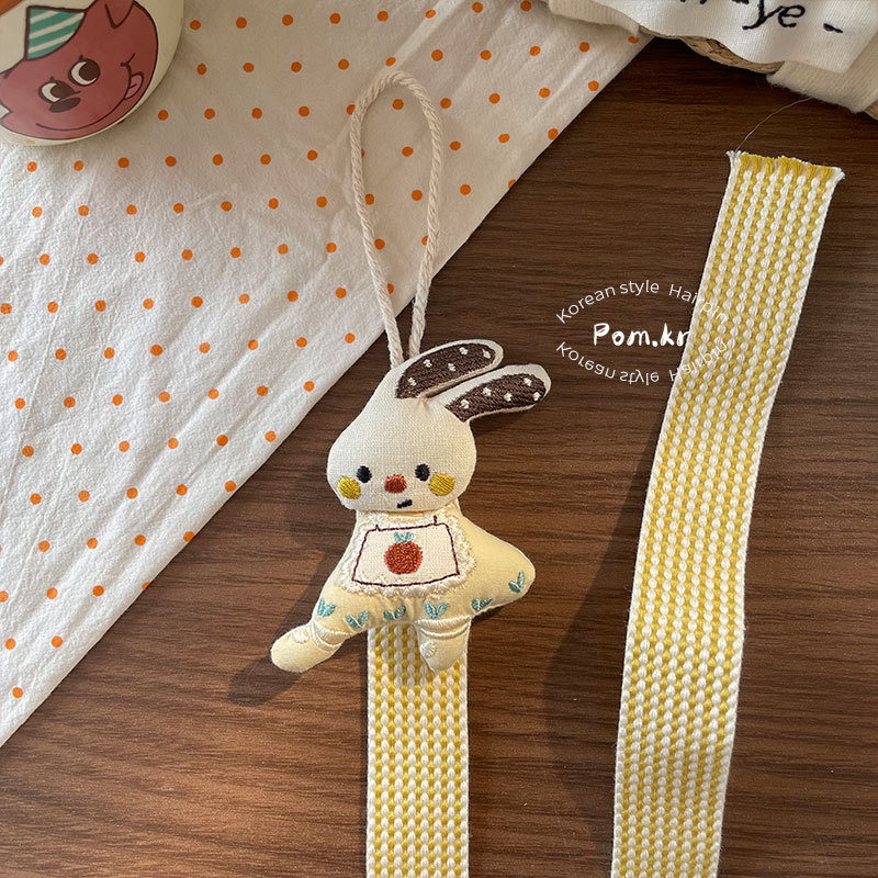 新款韩版卡通布艺收纳袋兔兔小熊发夹收纳神器可爱少女房间装饰物详情10