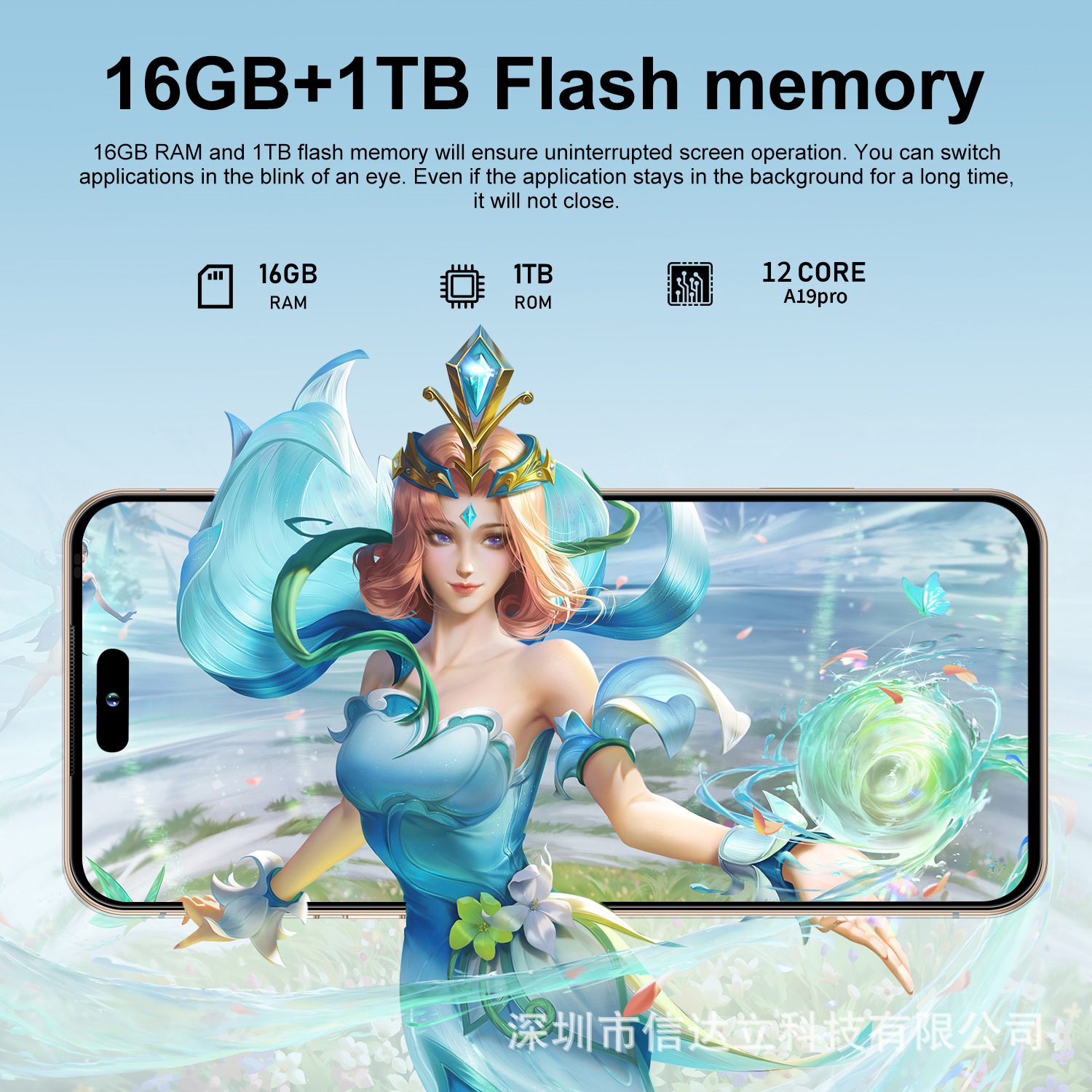 I17promax Cross-border 6.9 Dynamic Island inch Android 4+64G Global Compatible true 4G smart phone 8-core high-definition screen factory wholesale price pic 9