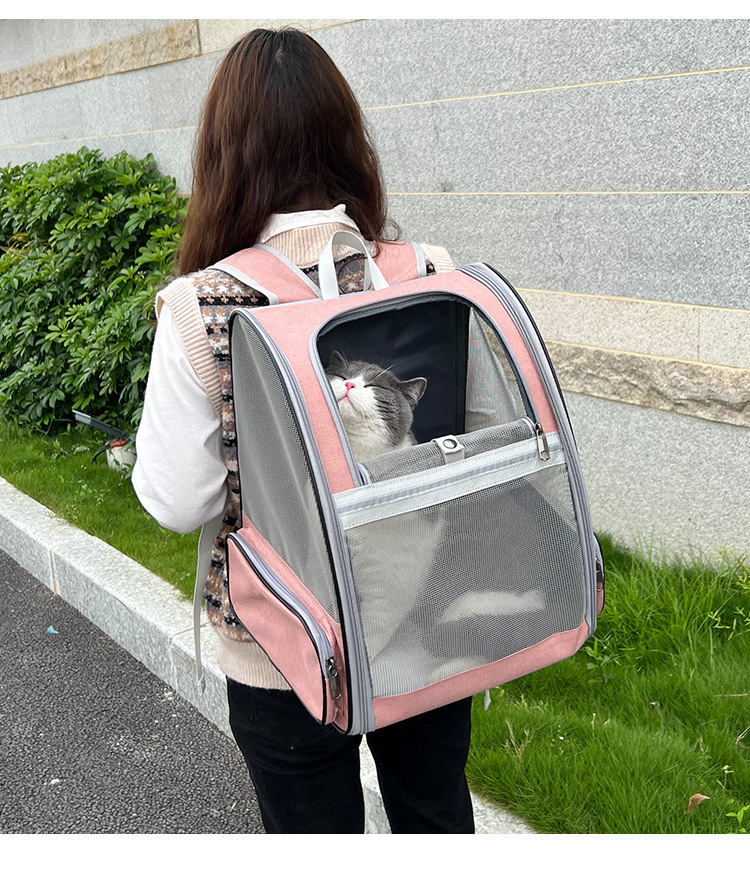 猫包外出包便携透气双肩猫背包可折叠猫咪外出户外出行宠物包包详情16
