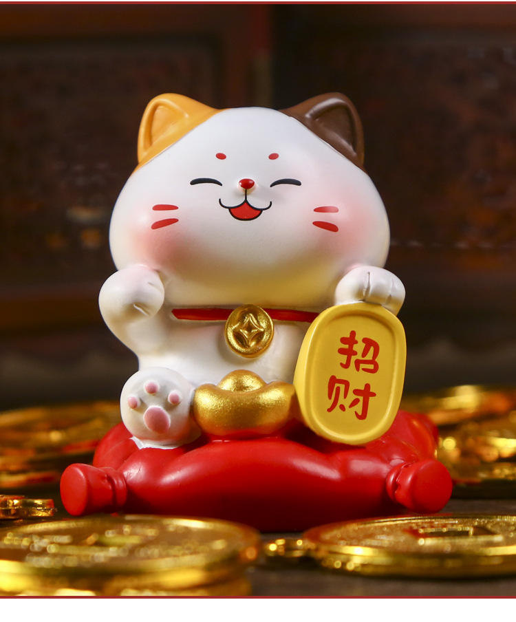 太阳能招财猫摆件醒狮招手兔子塑料儿童水杯详情16