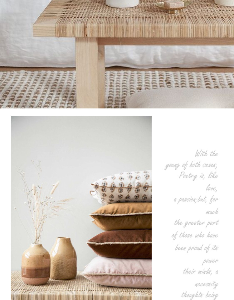 ins实木藤编长凳白蜡木换鞋凳真藤凳子板凳长茶几真藤民宿床尾凳详情13