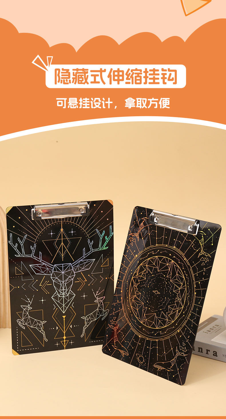 Customized exquisitely carved acrylic folder factory cartoon cultural and creative peripheral, star transparent double-sided folder customization pic 7