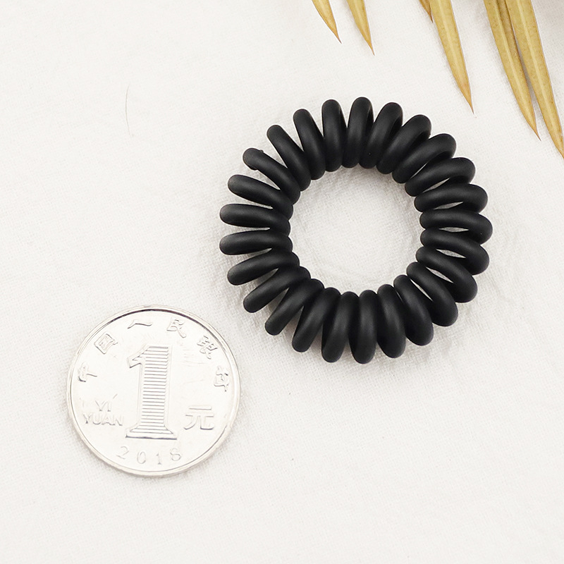 Japanese and Korean telephone line hair ties, seamless black, large and small phone lines, hair ties, rubber bands, hair ties, thin styles pic 10