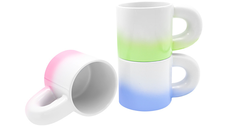 DIY来图印制渐变彩色胖胖杯陶瓷咖啡杯趣味可爱马克杯节日礼物详情10