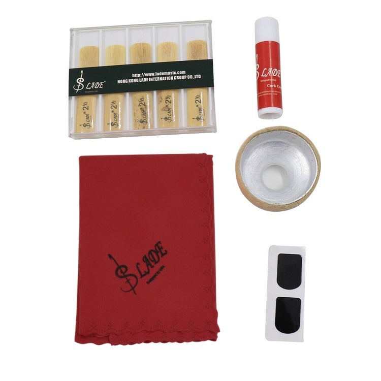 Wholesale of SLADE soprano saxophone accessories, 5-piece saxophone set, muffler, reed, cork paste, dental pads, and cleaning cloths pic 3