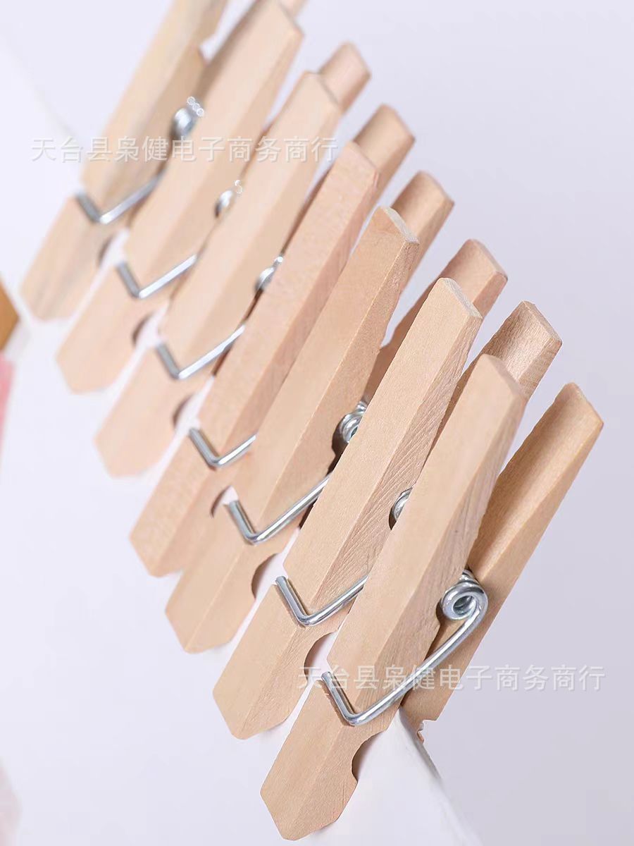 厂家批发原木色木夹子2.5-7.2cm强力老式木头小夹子DIY多场景使用详情4
