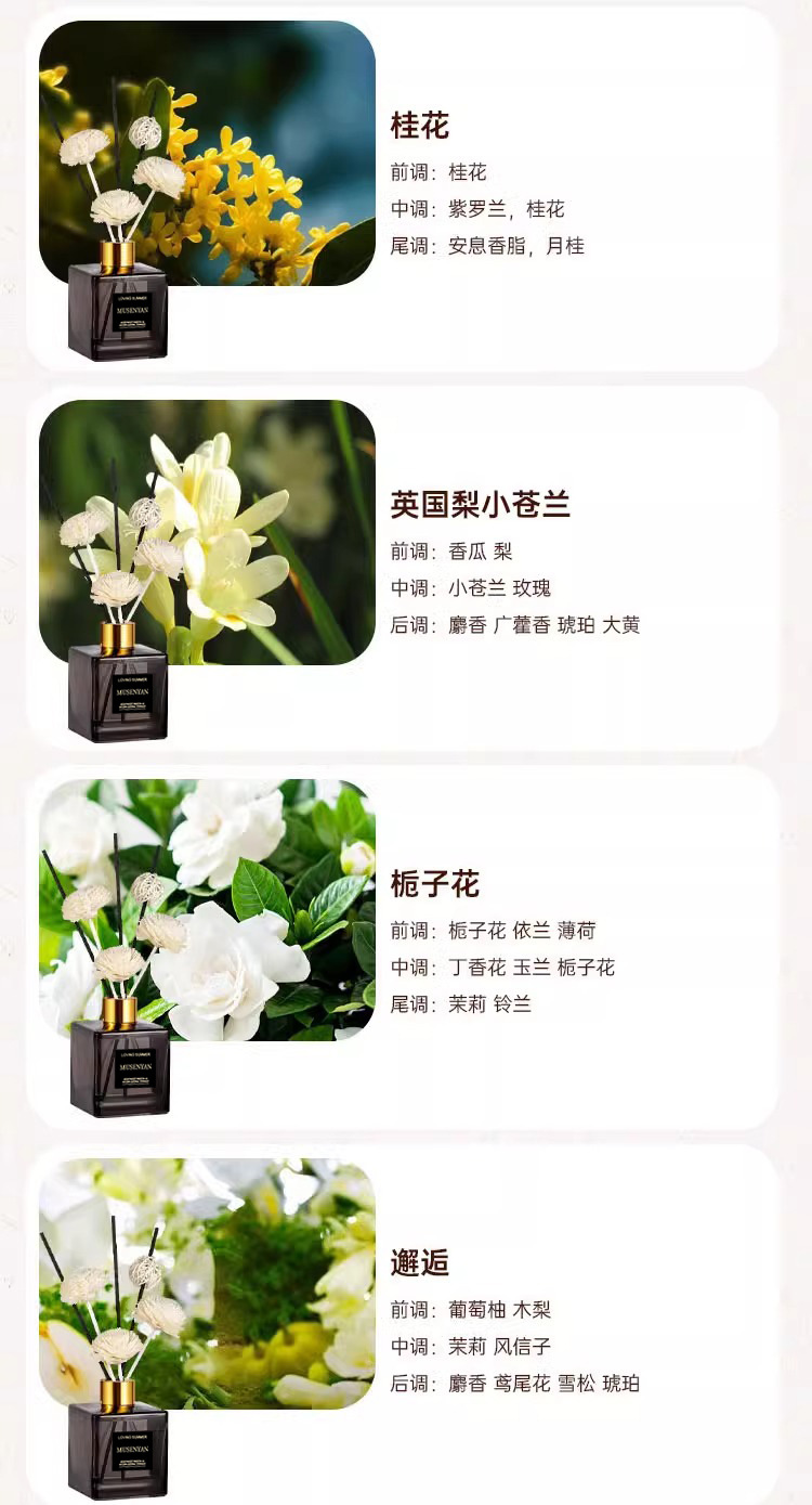 栀子花香薰精油酒店卧室女生香水香氛室内家用持久卫生间无火芳香详情10