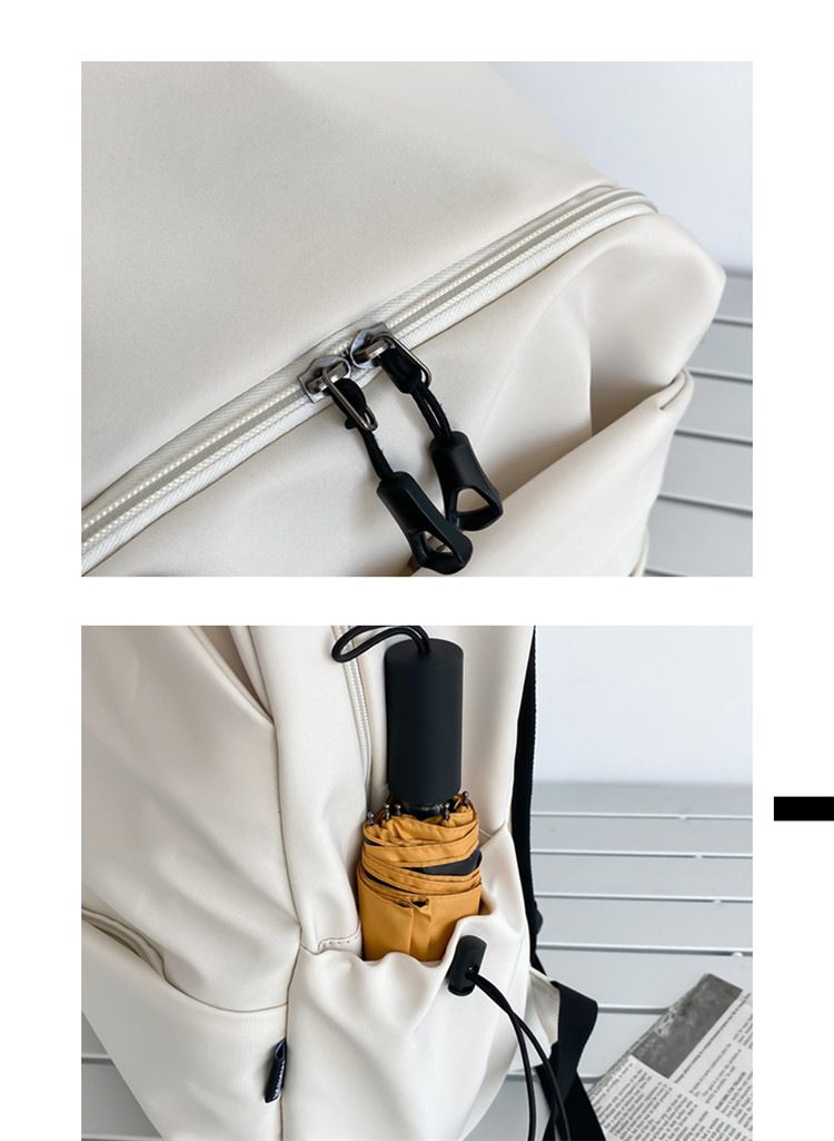 中大学生书包女潮流褶皱双肩包男批发 学院风情侣休闲耐用双肩包详情6