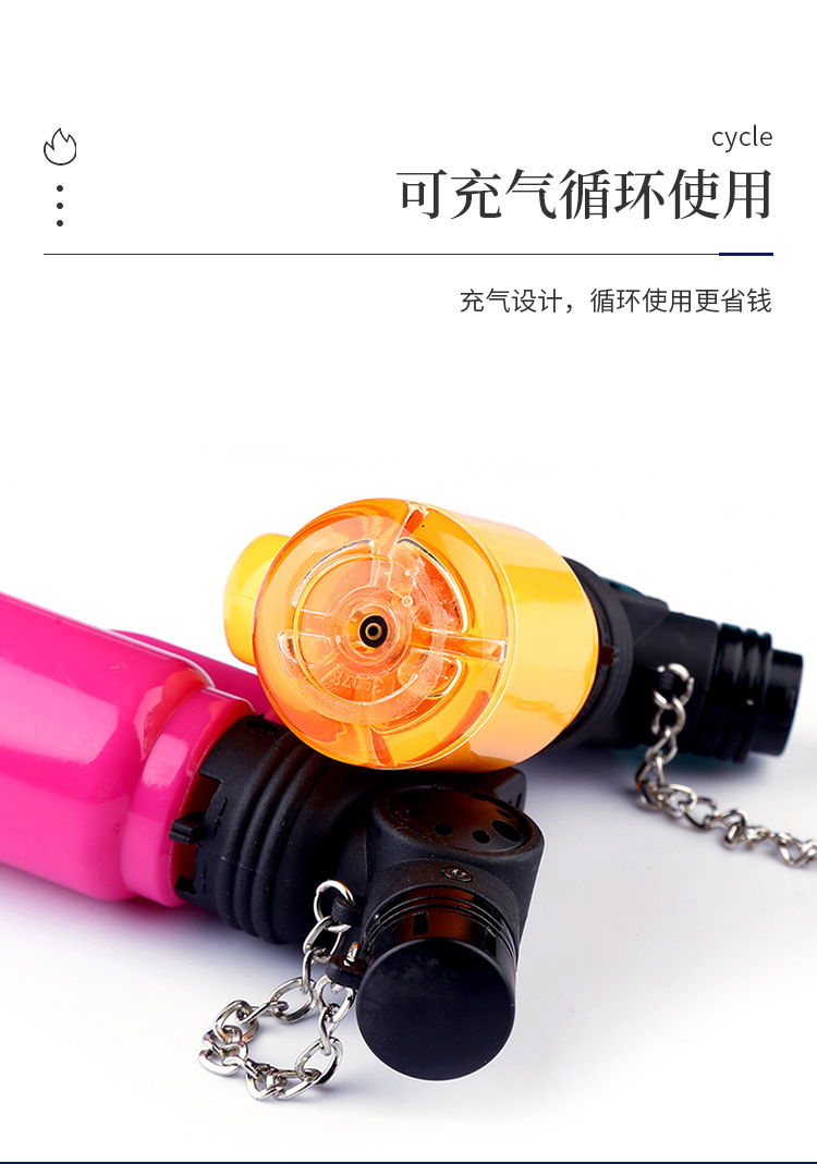 金属防风打火机点艾灸艾条焊枪点火器神器点火器直冲充气喷枪火机详情6