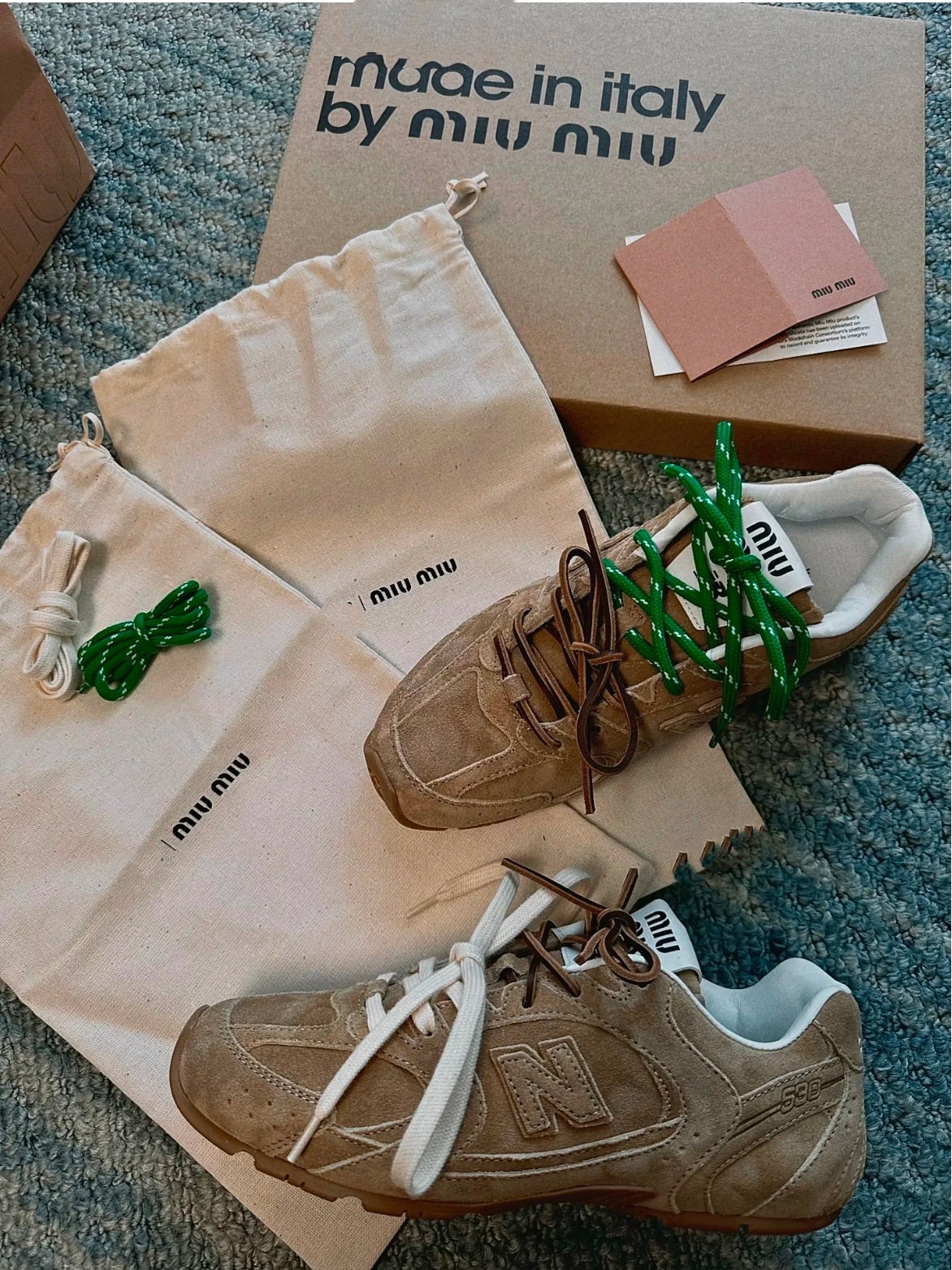 莆田鞋纯原miumiu联名530德训鞋NB女经典复古阿甘鞋休闲鞋情侣鞋详情16