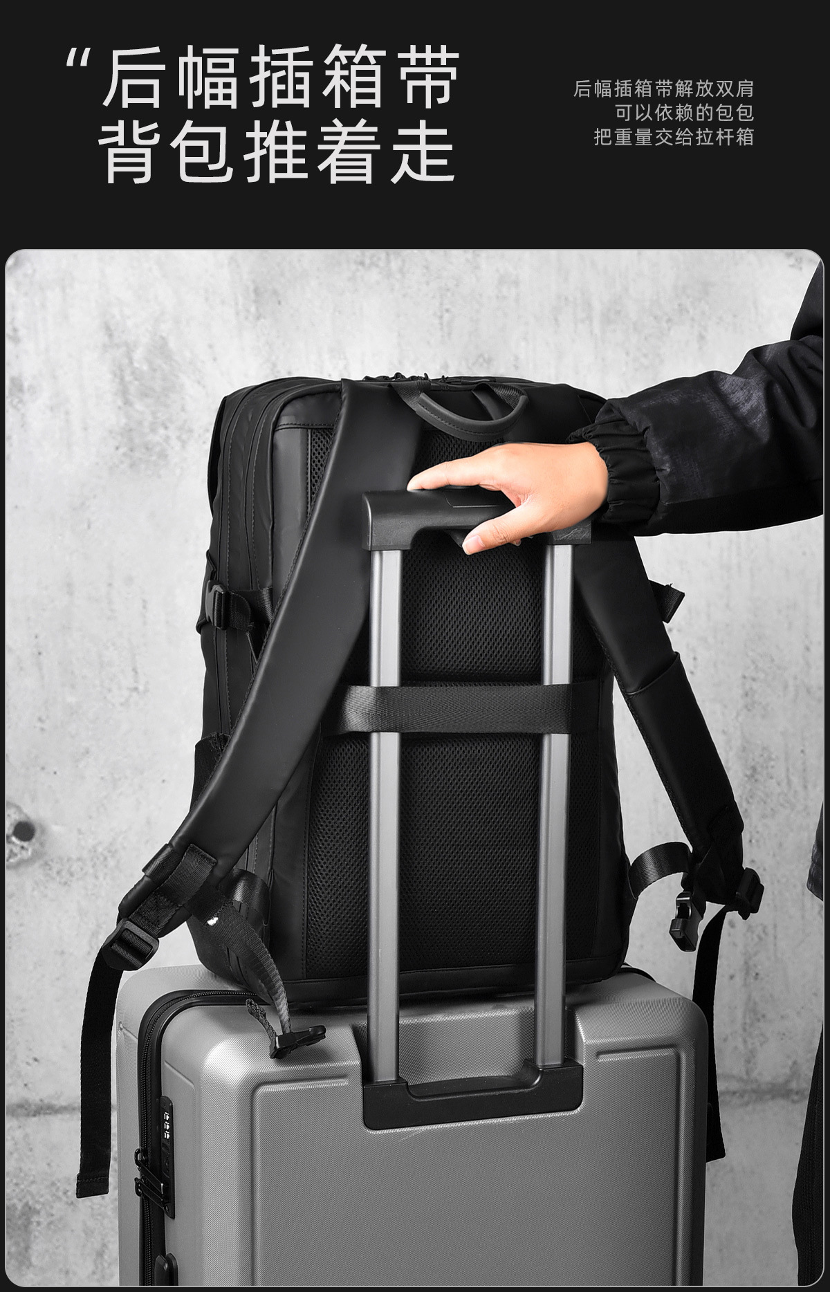 New cross-border travel backpack for men, large-capacity computer bag, multi-functional cycling backpack, waterproof pic 18