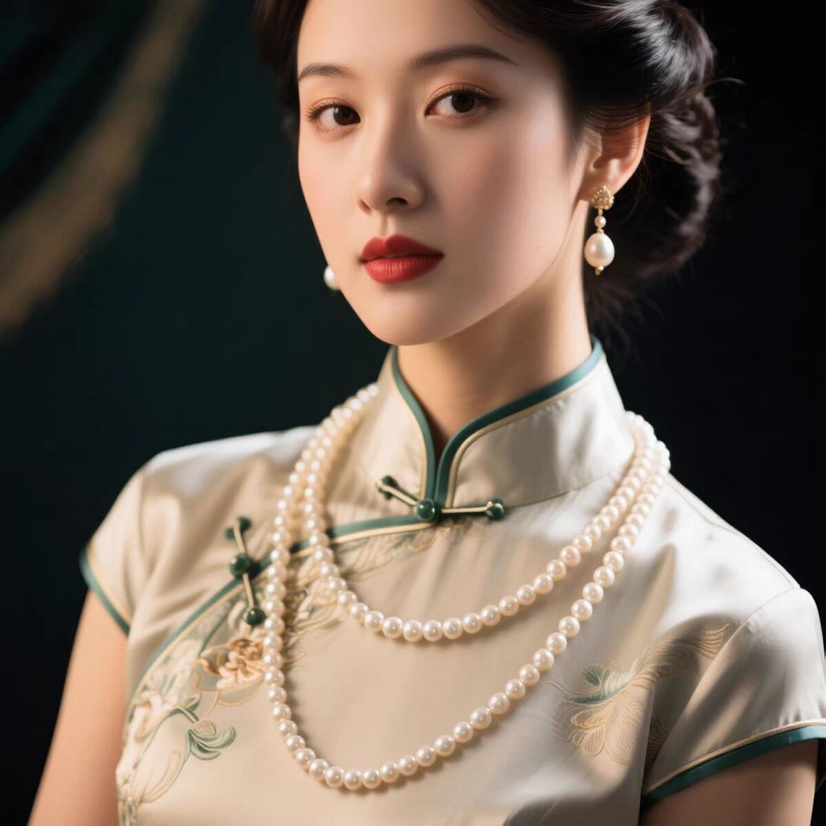 Natural freshwater pearl sweater chain, long, simple and versatile, multi-layer layered cheongsam chain, elegant necklace, Jurchen pearl pic 14