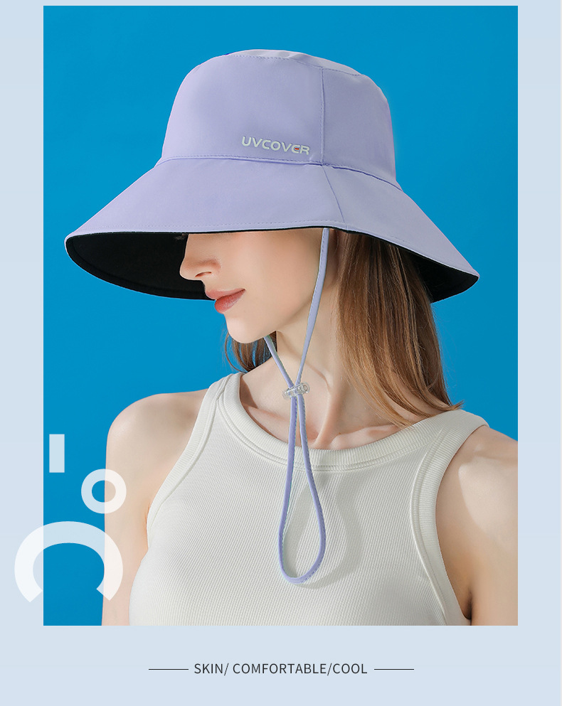 UVCOVER防晒春夏渔夫帽女显脸小盆帽夏天防紫外线遮阳太阳帽子潮详情17