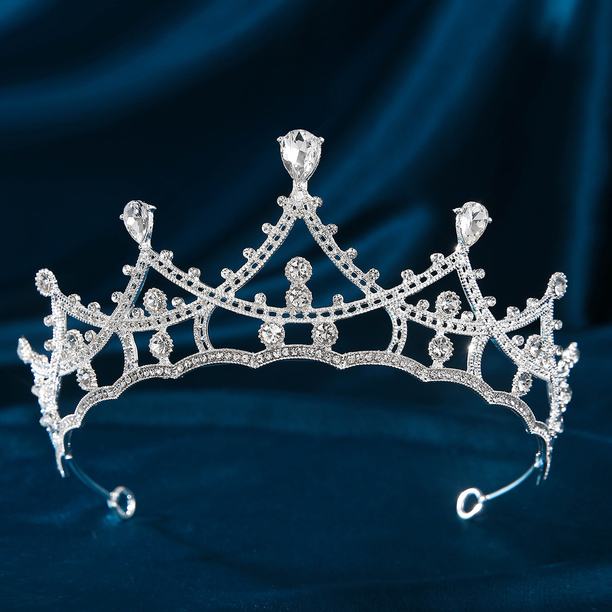 新娘皇冠头饰新娘巴洛克韩式水钻公主女王冠生日发饰端婚纱礼服配详情11