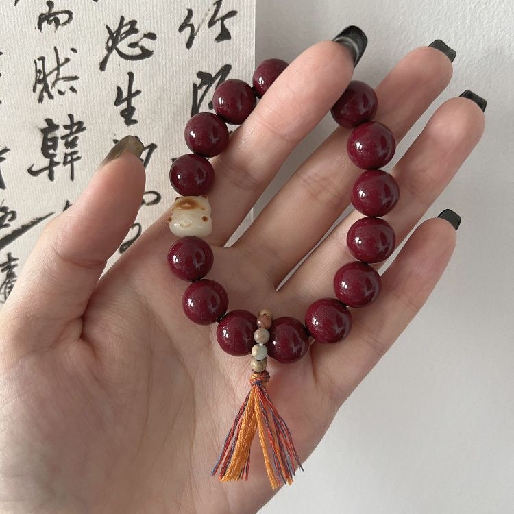 花前醉小青柠猫青提手串猫爪手持高颜值手链女手捻绕指柔手串手持详情11