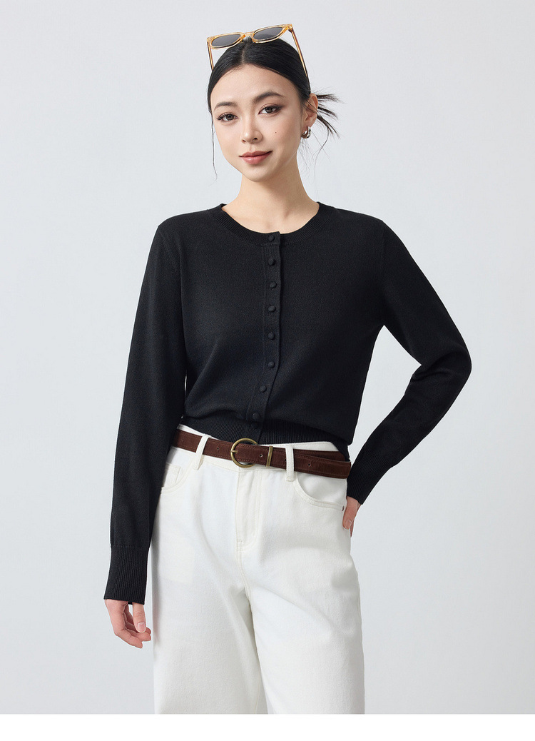 墨麦客女装气质通勤针织开衫女2026春季新款羊毛混纺外套女10175.详情37
