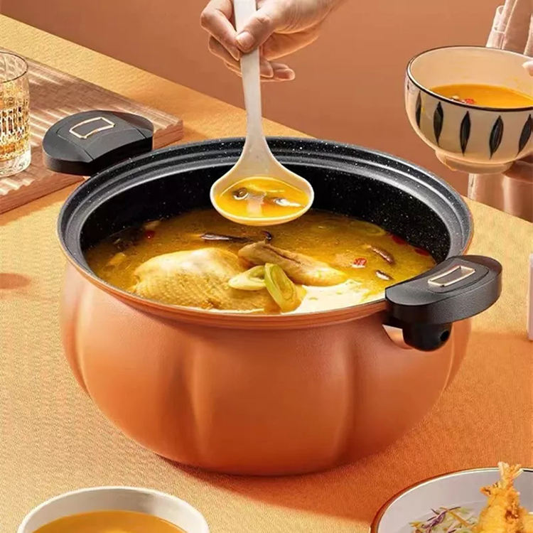 Micro-pressure pot, a new household hit, pumpkin soup pot, stew pot, multi-functional non-stick pot, gas stove, universal stew pot pic 2