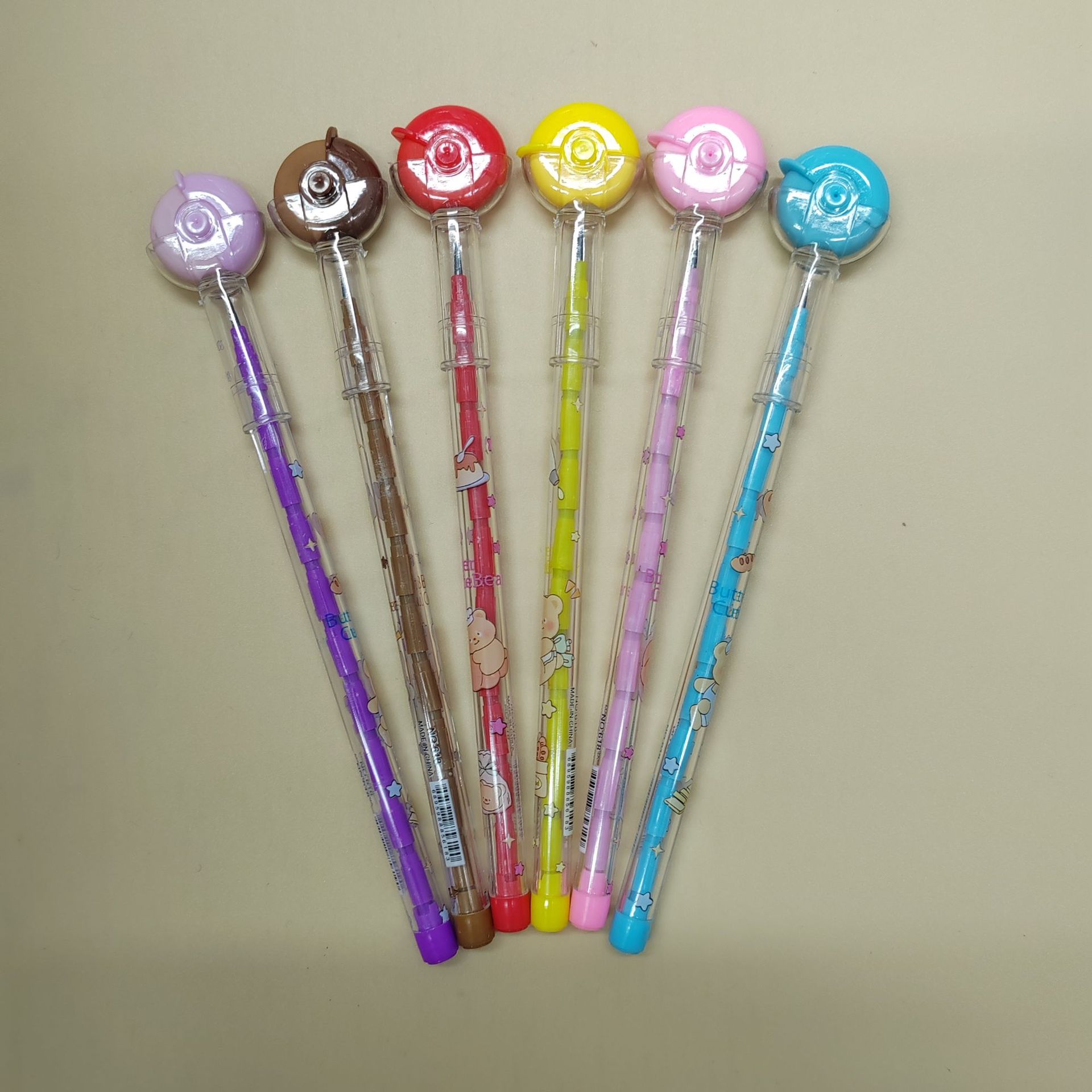 新款滚轮橡皮头子弹笔趣味免削铅笔节节笔11节学生文具厂家直供详情5