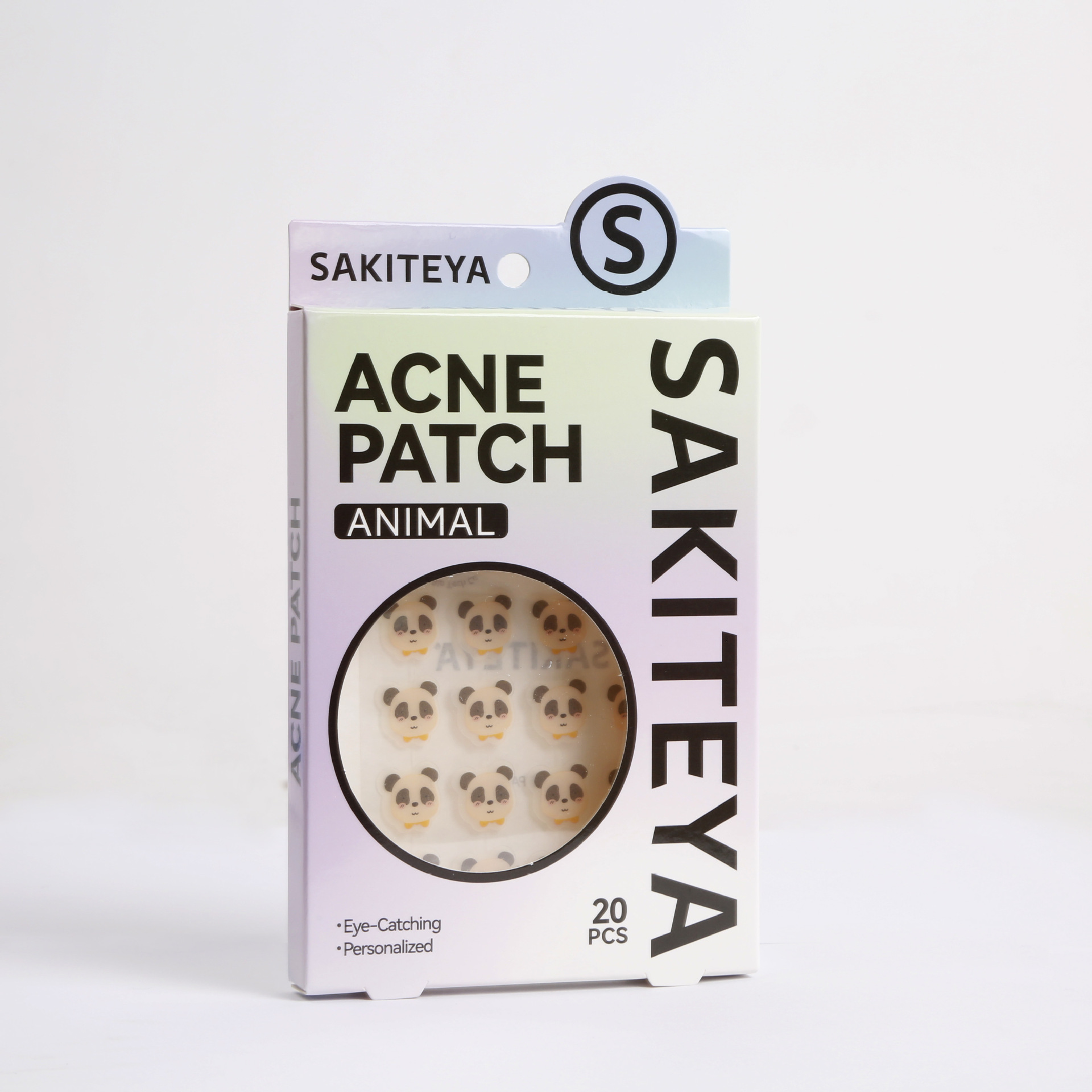 跨境出口英文痘痘贴卡通熊猫遮瑕透明日夜用脸颊贴茶树油祛痘贴详情9