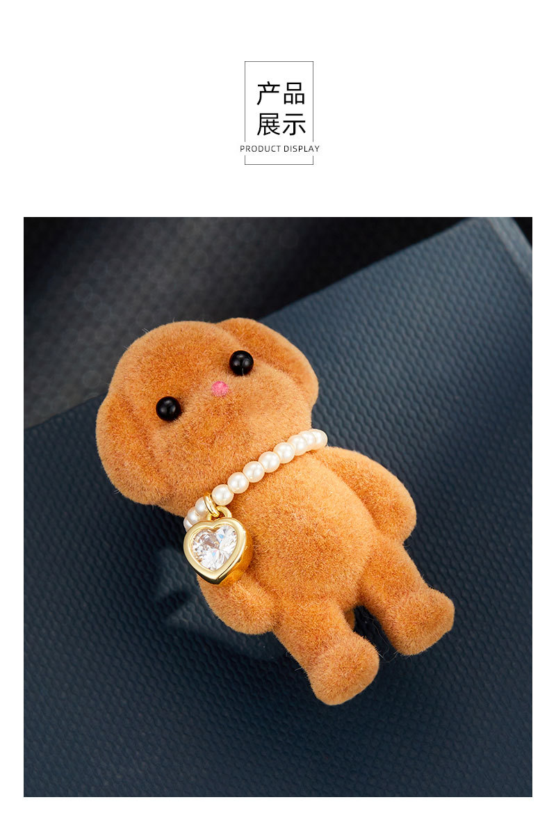 Cute and adorable plush little VIP brooch, new fashionable little animal dog brooch, exquisite plush figurine brooch pic 11